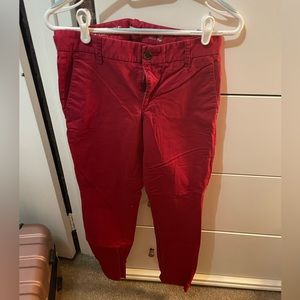 J. crew red work pants